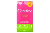 Прокладки ежедневные Carefree Cotton Aloe Салфетки 30 шт.