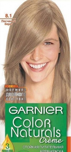 Стойкая питательная крем-краска для волос Garnier "Color Naturals", оттенок  8.1 Песч.бер, 110 мл / 12 шт.