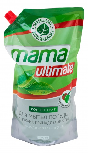 Mama Lemon Жидкость для мытья посуды Зеленый чай 1000 мл/ 12 кор