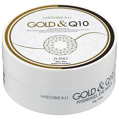 MEDIBEAU GOLD &Q10 EYEPATCH Гидрогелевые патчи для век с Золотом и Q10 90гр 60шт