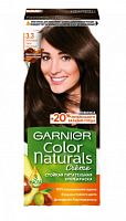 Стойкая питательная крем-краска для волос Garnier "Color Naturals", оттенок  3.3 Благор. Темно-Каштан, 110 мл / 12 шт.