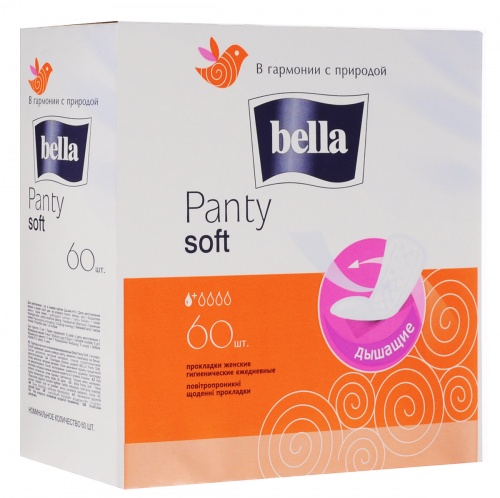 Прокладки ежедневные Bella Panty Soft, 60 шт./12уп./BE-021-RN60-096