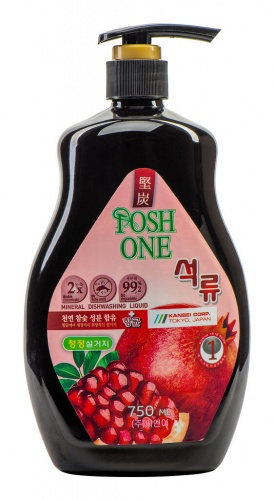 POSH ONE Средство д мытья посуды  Dishwashing Liguid Pomegranate (Bottle) 750ml с экст.граната/ 12 к