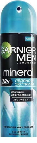 Дезодорант-спрей Garnier  "Ледяной экстрим", мужской, 150мл / 6 шт.