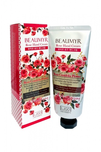 BEAUMYR Ультра-увлажняющий крем для рук с розой 100мл  / 160 шт.