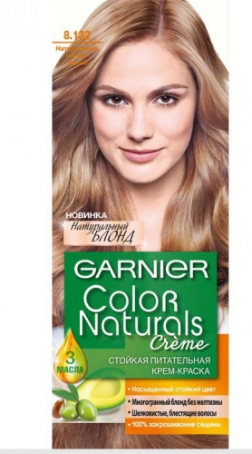 Стойкая питательная крем-краска для волос Garnier "Color Naturals", оттенок  8.132 Нат.с-р, 110 мл / 12 шт.