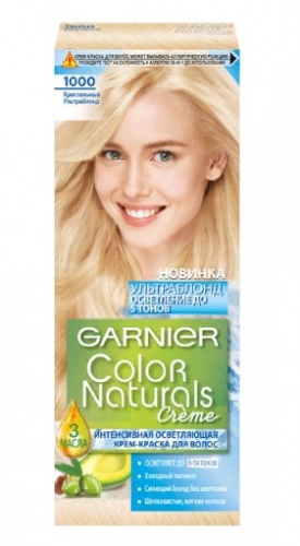 Стойкая питательная крем-краска для волос Garnier "Color Naturals", оттенок 1000 Кр-й УльтраБлонд, 110 мл / 12 шт.
