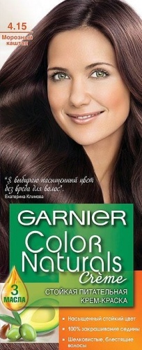 Стойкая питательная крем-краска для волос Garnier "Color Naturals", оттенок 4.15 мор.каш, 110 мл / 12 шт.