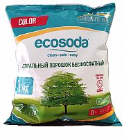 Ecosoda Color Стиральный порошок бесфосфатный 1 кг ( подушка)   12шт./ 12 кор